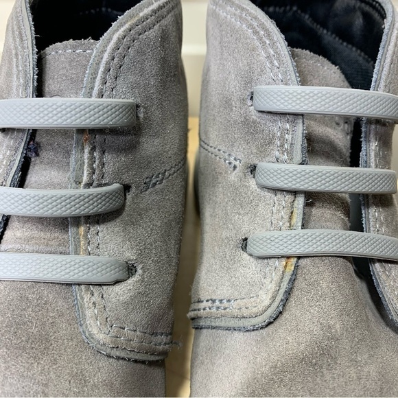 CROCS Kinsale Gray Chukka Suede Leather Triple Comfort Boots Slip On Shoes Sz 10 - Picture 13 of 15